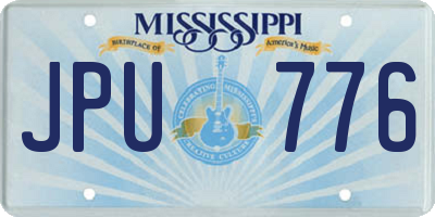 MS license plate JPU776