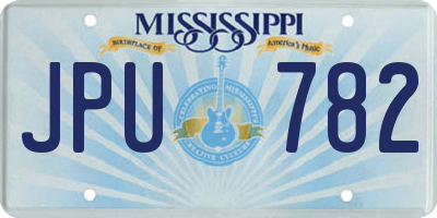 MS license plate JPU782