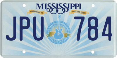 MS license plate JPU784