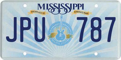 MS license plate JPU787