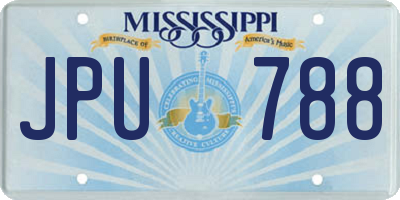 MS license plate JPU788