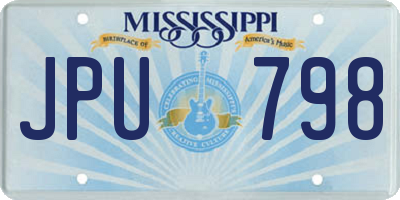 MS license plate JPU798