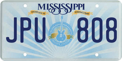MS license plate JPU808