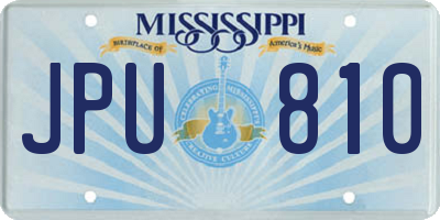 MS license plate JPU810