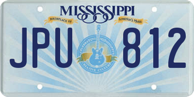MS license plate JPU812