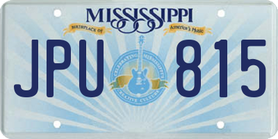 MS license plate JPU815