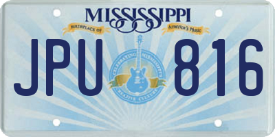 MS license plate JPU816