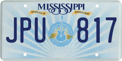MS license plate JPU817