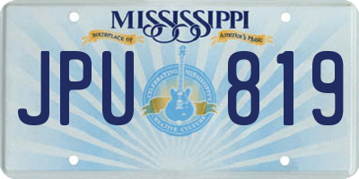 MS license plate JPU819