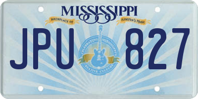 MS license plate JPU827
