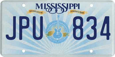 MS license plate JPU834