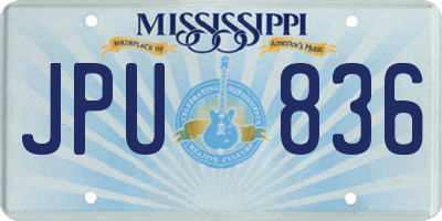 MS license plate JPU836