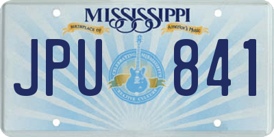MS license plate JPU841