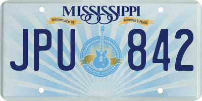 MS license plate JPU842