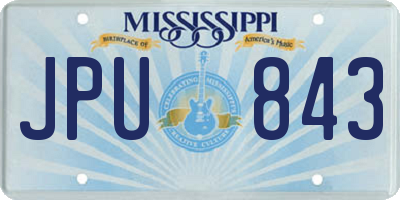 MS license plate JPU843