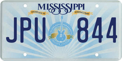 MS license plate JPU844