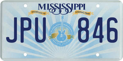 MS license plate JPU846