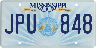MS license plate JPU848