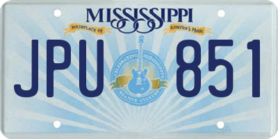 MS license plate JPU851