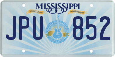 MS license plate JPU852