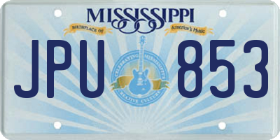 MS license plate JPU853