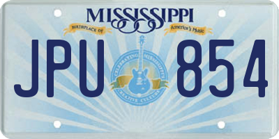 MS license plate JPU854