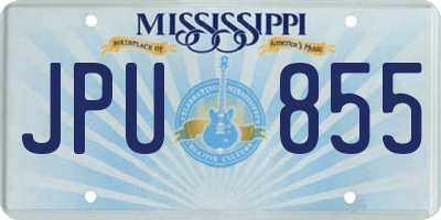 MS license plate JPU855