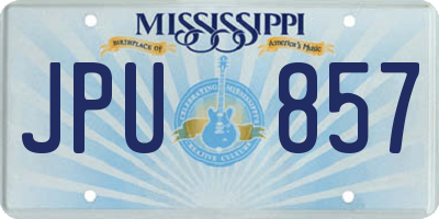 MS license plate JPU857