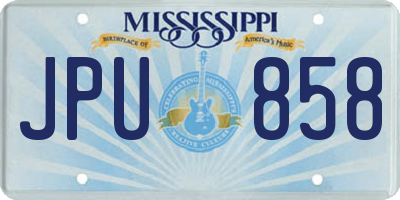 MS license plate JPU858