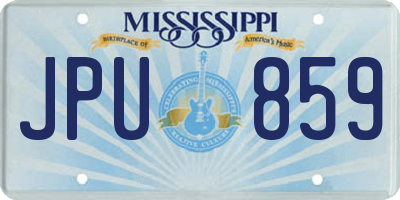 MS license plate JPU859