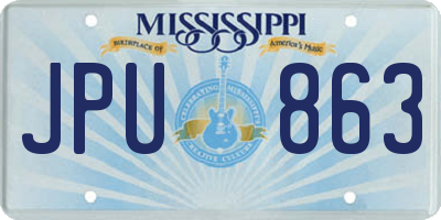 MS license plate JPU863