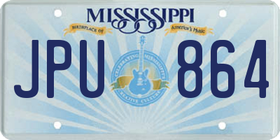 MS license plate JPU864