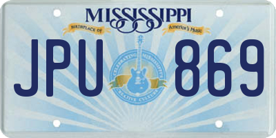 MS license plate JPU869