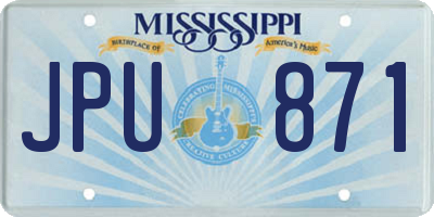 MS license plate JPU871