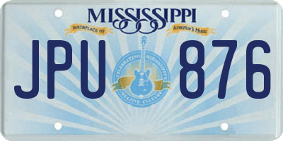 MS license plate JPU876