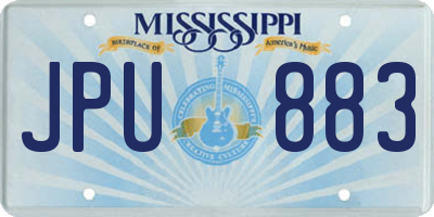 MS license plate JPU883