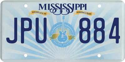 MS license plate JPU884
