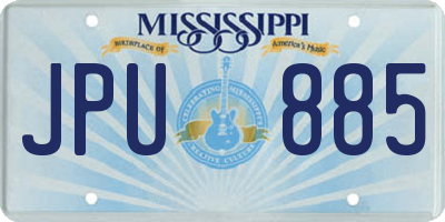 MS license plate JPU885