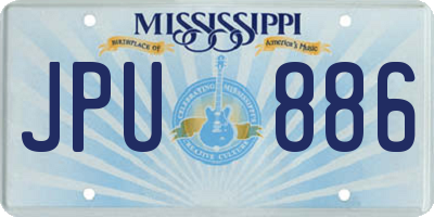MS license plate JPU886