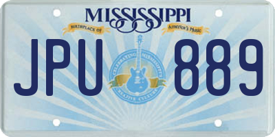 MS license plate JPU889