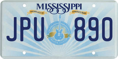 MS license plate JPU890