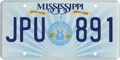 MS license plate JPU891