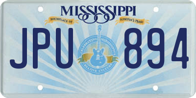 MS license plate JPU894