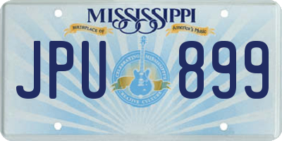 MS license plate JPU899