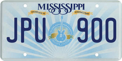 MS license plate JPU900