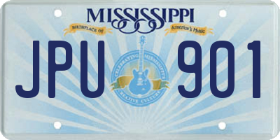 MS license plate JPU901