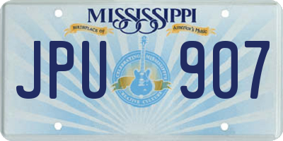 MS license plate JPU907