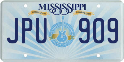 MS license plate JPU909