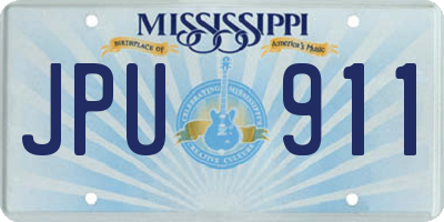 MS license plate JPU911