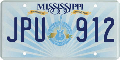 MS license plate JPU912